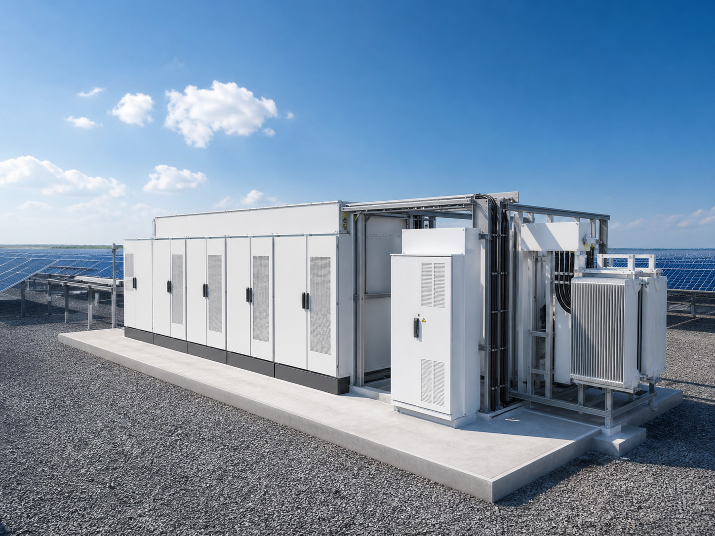 Modular central PV inverter at a solar farm