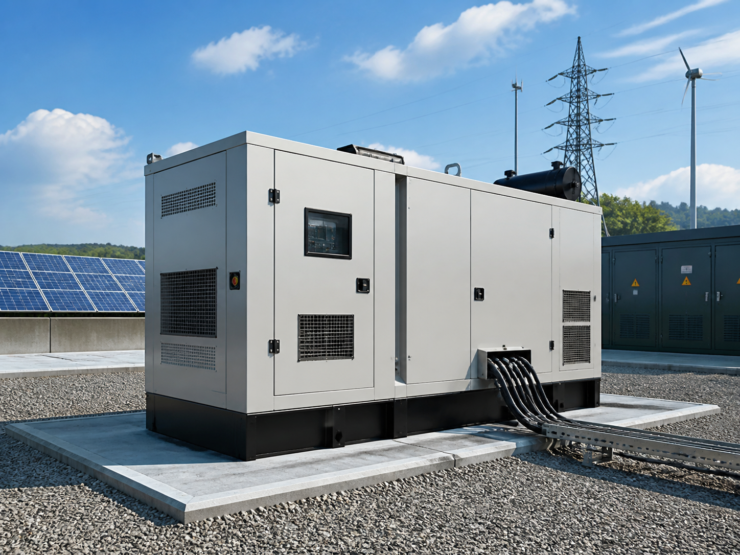 Diesel generator set for a microgrid
