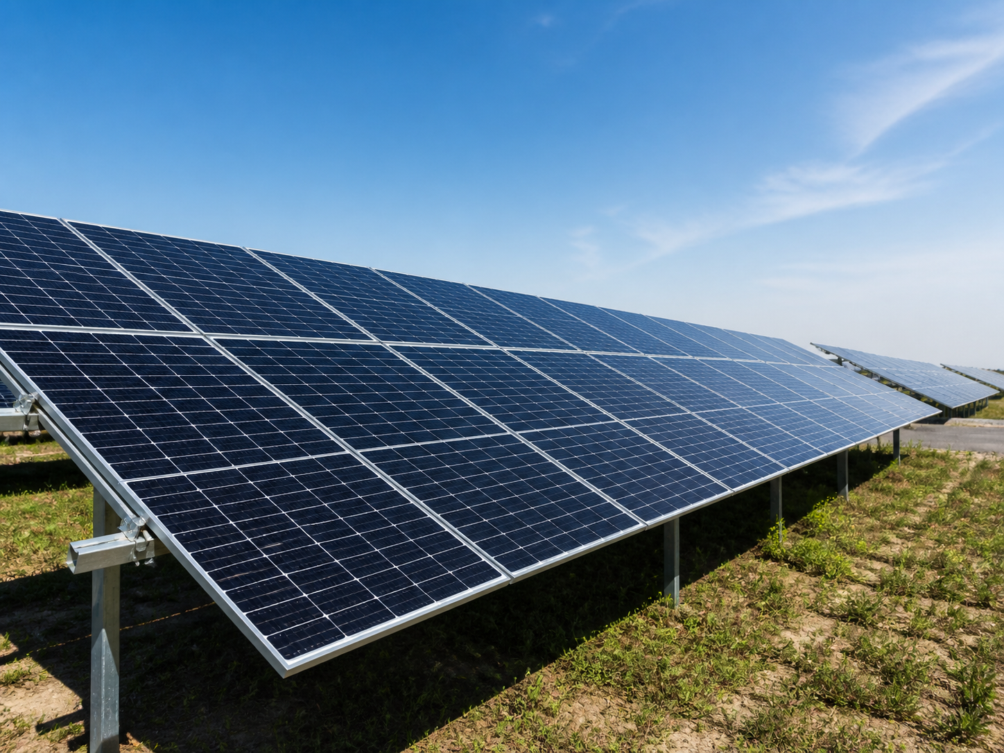 High-efficiency solar modules at a microgrid site